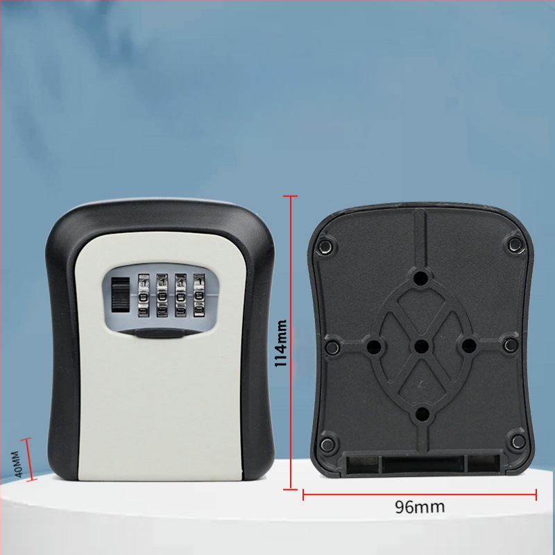 Falra szerelt jelszavas kulcstartó doboz — ABS alumínium ötvözet, KC-108, zárókar vastagsága 95 mm, rudak közötti távolság 95 mm