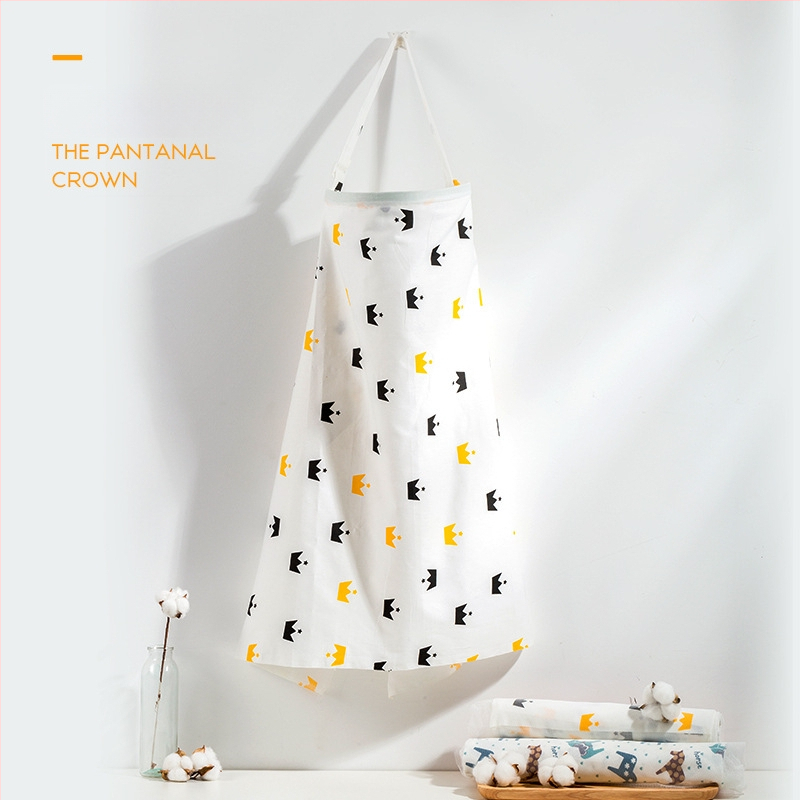 Acoperământ pentru alăptat din 95% bumbac, cu model Cartoon, mâneci scurte