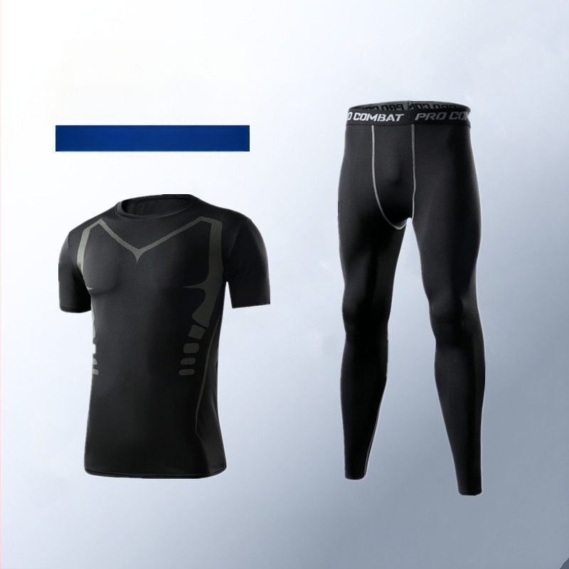 Ανδρικό σετ βάσης για τρέξιμο που στεγνώνει γρήγορα — κολάν υψηλής ελαστικότητας με απορρόφηση ιδρώτα, ύφασμα πολυεστέρα/βινυλόνη 91–95%