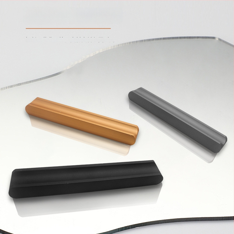 Λαβή πόρτας ντουλάπας σε σχήμα Ι, με επεκτεινόμενο κυκλικό άκρο, αντι-σύγκρουση, μοντέρνος ελαφρύς πολυτελής σχεδιασμός, κράμα αλουμινίου, χύτευση υπό πίεση, μοντέλο 776