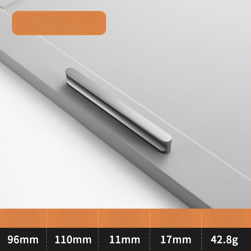 Λαβή πόρτας ντουλάπας σε σχήμα Ι, με επεκτεινόμενο κυκλικό άκρο, αντι-σύγκρουση, μοντέρνος ελαφρύς πολυτελής σχεδιασμός, κράμα αλουμινίου, χύτευση υπό πίεση, μοντέλο 776