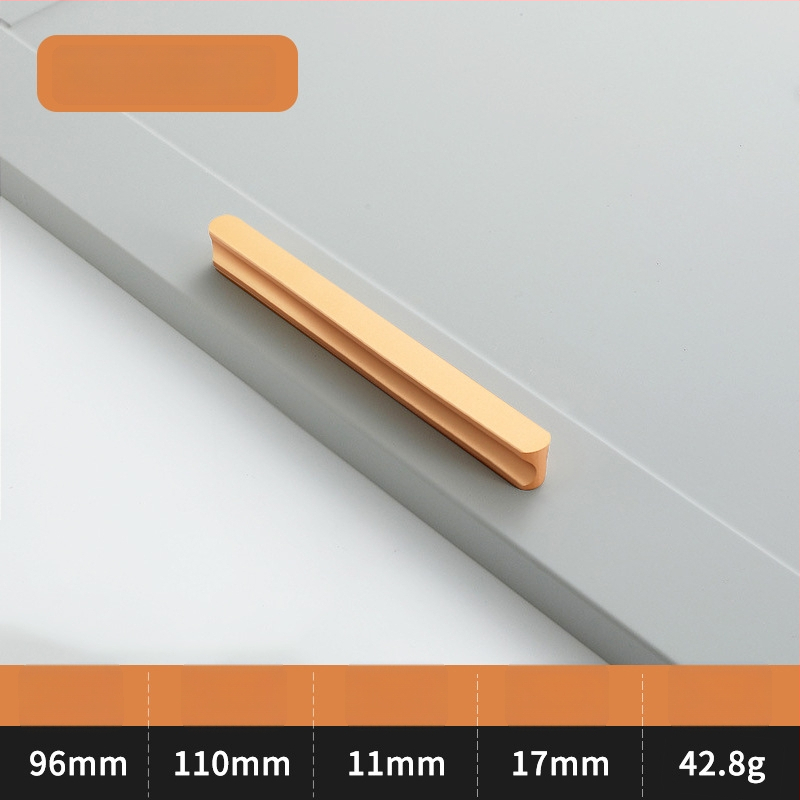 Λαβή πόρτας ντουλάπας σε σχήμα Ι, με επεκτεινόμενο κυκλικό άκρο, αντι-σύγκρουση, μοντέρνος ελαφρύς πολυτελής σχεδιασμός, κράμα αλουμινίου, χύτευση υπό πίεση, μοντέλο 776