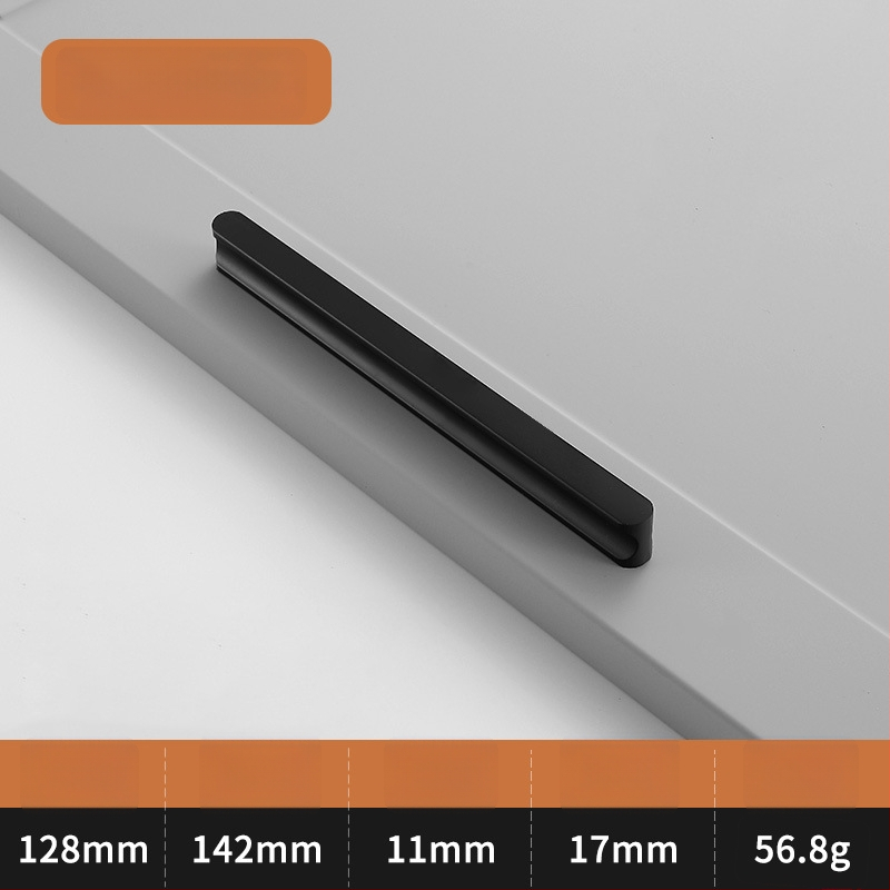 Λαβή πόρτας ντουλάπας σε σχήμα Ι, με επεκτεινόμενο κυκλικό άκρο, αντι-σύγκρουση, μοντέρνος ελαφρύς πολυτελής σχεδιασμός, κράμα αλουμινίου, χύτευση υπό πίεση, μοντέλο 776