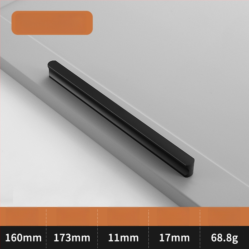 Λαβή πόρτας ντουλάπας σε σχήμα Ι, με επεκτεινόμενο κυκλικό άκρο, αντι-σύγκρουση, μοντέρνος ελαφρύς πολυτελής σχεδιασμός, κράμα αλουμινίου, χύτευση υπό πίεση, μοντέλο 776