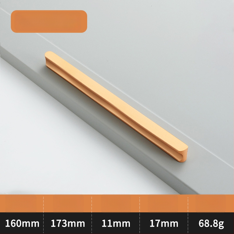 Λαβή πόρτας ντουλάπας σε σχήμα Ι, με επεκτεινόμενο κυκλικό άκρο, αντι-σύγκρουση, μοντέρνος ελαφρύς πολυτελής σχεδιασμός, κράμα αλουμινίου, χύτευση υπό πίεση, μοντέλο 776