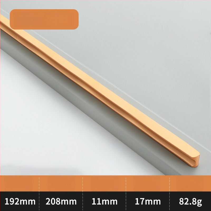 Λαβή πόρτας ντουλάπας σε σχήμα Ι, με επεκτεινόμενο κυκλικό άκρο, αντι-σύγκρουση, μοντέρνος ελαφρύς πολυτελής σχεδιασμός, κράμα αλουμινίου, χύτευση υπό πίεση, μοντέλο 776