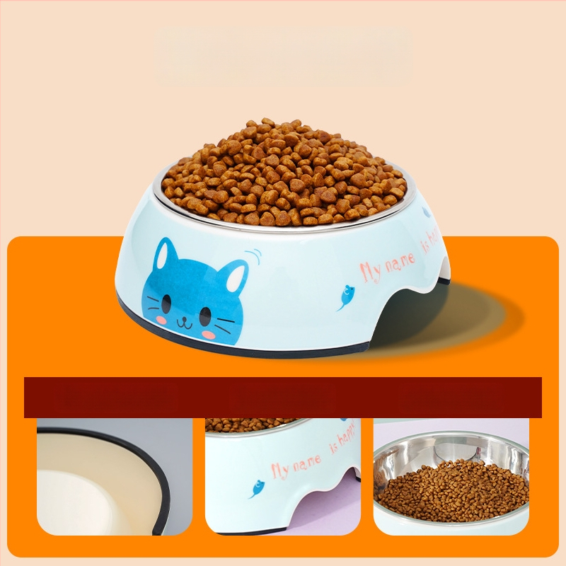 Μπολ σκύλου από μελαμίνη 2-in-1 για νερό και φαγητό, σχέδιο κινούμένων σχεδίων, μάρκα XS