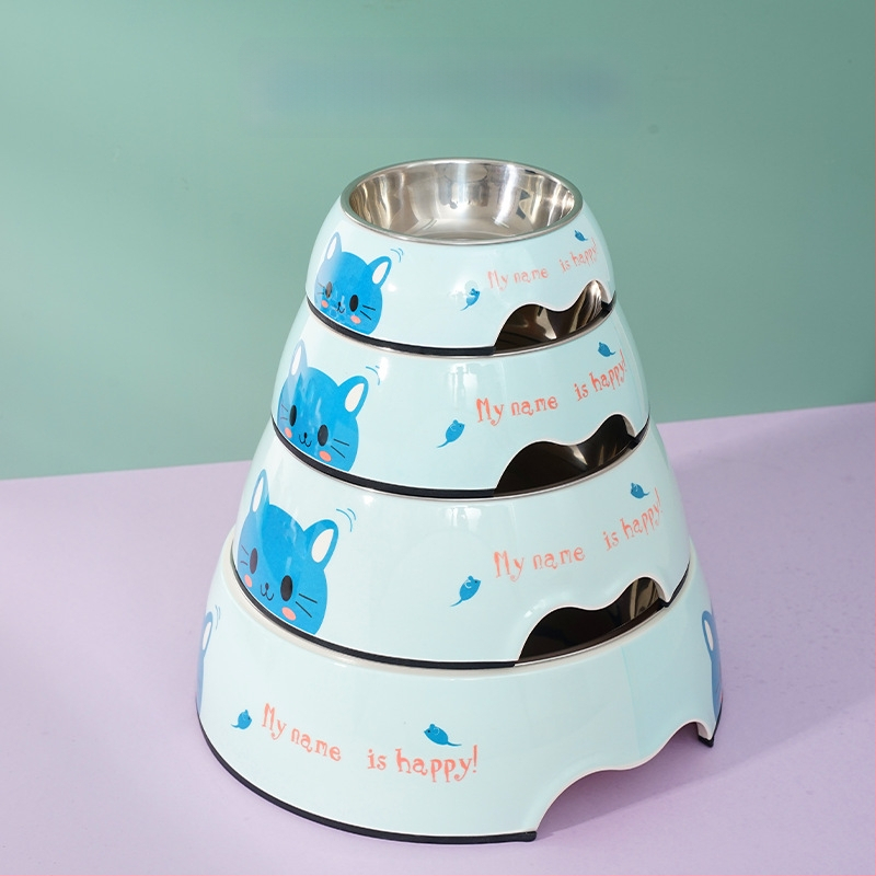 Μπολ σκύλου από μελαμίνη 2-in-1 για νερό και φαγητό, σχέδιο κινούμένων σχεδίων, μάρκα XS