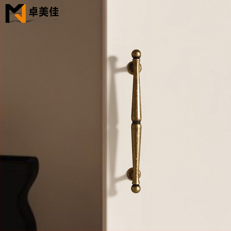 Λαβή πόρτας ντουλάπας από κράμμα ψευδαργύρου, βορειοευρωπαϊκό στυλ, γυαλισμένη και ηλεκτροπλατιωμένη