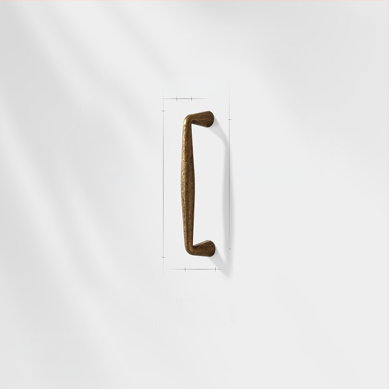 Λαβή πόρτας ντουλάπας από κράμμα ψευδαργύρου, βορειοευρωπαϊκό στυλ, γυαλισμένη και ηλεκτροπλατιωμένη