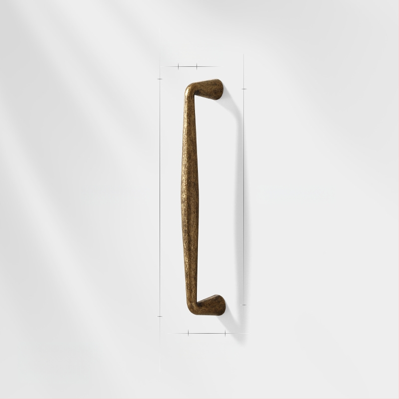 Λαβή πόρτας ντουλάπας από κράμμα ψευδαργύρου, βορειοευρωπαϊκό στυλ, γυαλισμένη και ηλεκτροπλατιωμένη