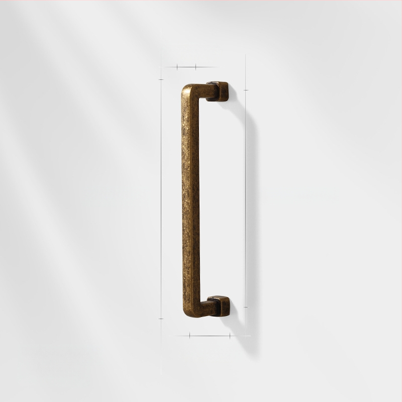 Λαβή πόρτας ντουλάπας από κράμμα ψευδαργύρου, βορειοευρωπαϊκό στυλ, γυαλισμένη και ηλεκτροπλατιωμένη