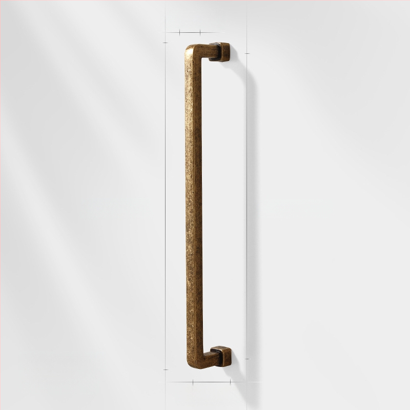 Λαβή πόρτας ντουλάπας από κράμμα ψευδαργύρου, βορειοευρωπαϊκό στυλ, γυαλισμένη και ηλεκτροπλατιωμένη