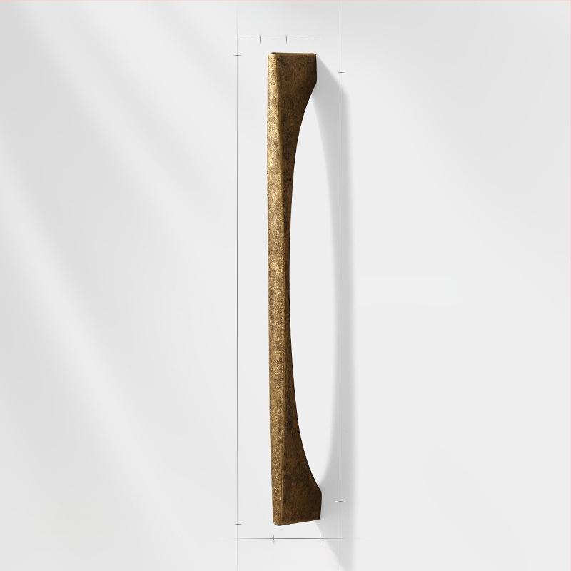 Λαβή πόρτας ντουλάπας από κράμμα ψευδαργύρου, βορειοευρωπαϊκό στυλ, γυαλισμένη και ηλεκτροπλατιωμένη