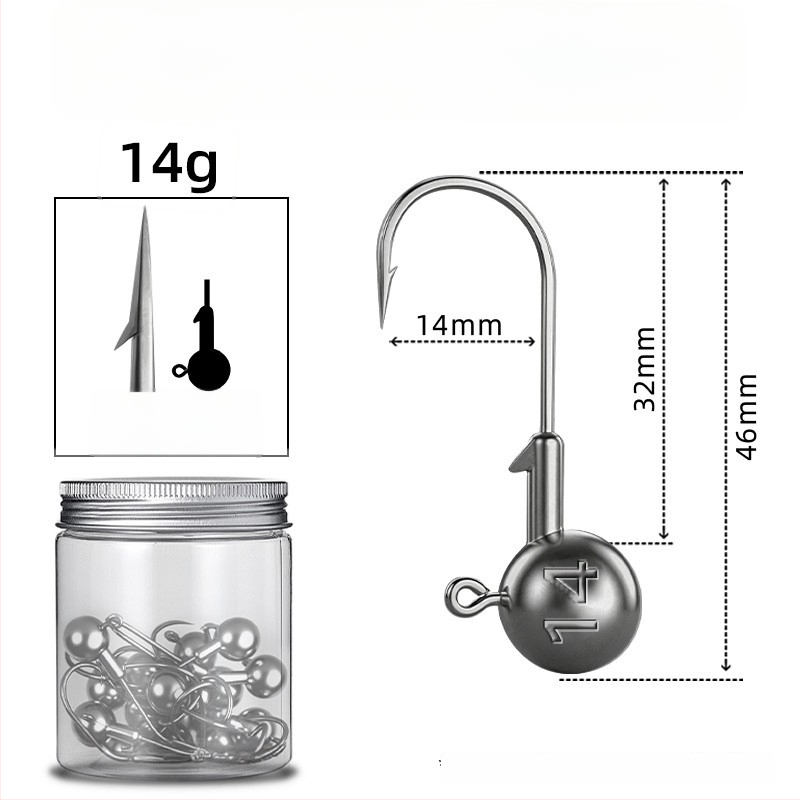 Seelucker cârlig cu cap de plumb, cu dinți, ambalaj 10 000 de bucăți, pentru pescuit în rezervoare.