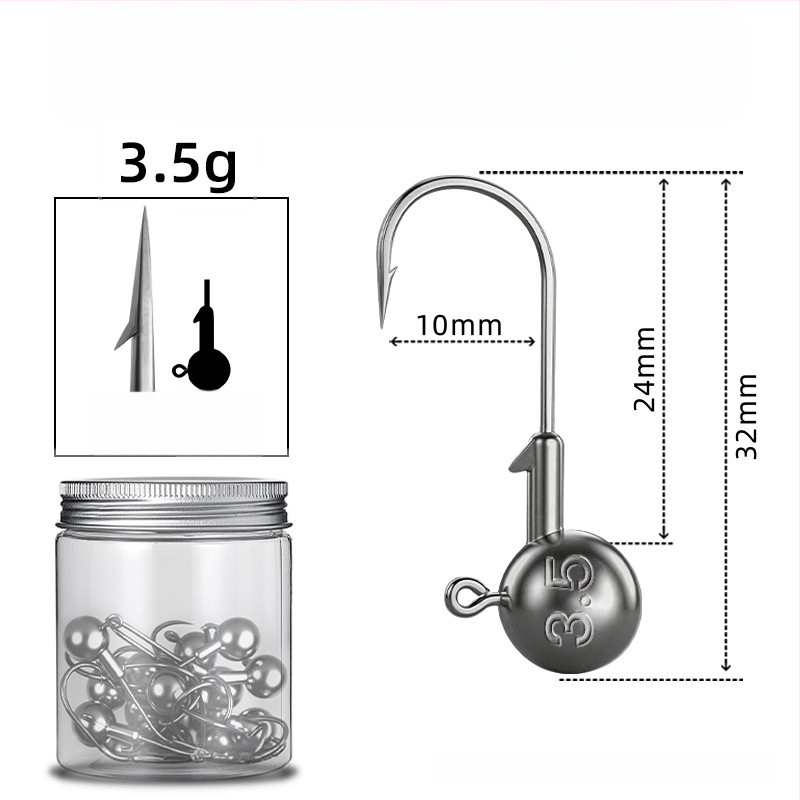 Seelucker cârlig cu cap de plumb, cu dinți, ambalaj 10 000 de bucăți, pentru pescuit în rezervoare.