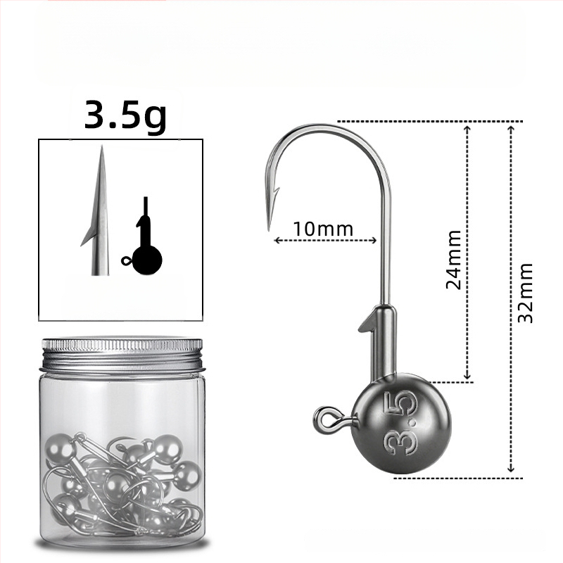 Seelucker cârlig cu cap de plumb, cu dinți, ambalaj 10 000 de bucăți, pentru pescuit în rezervoare.