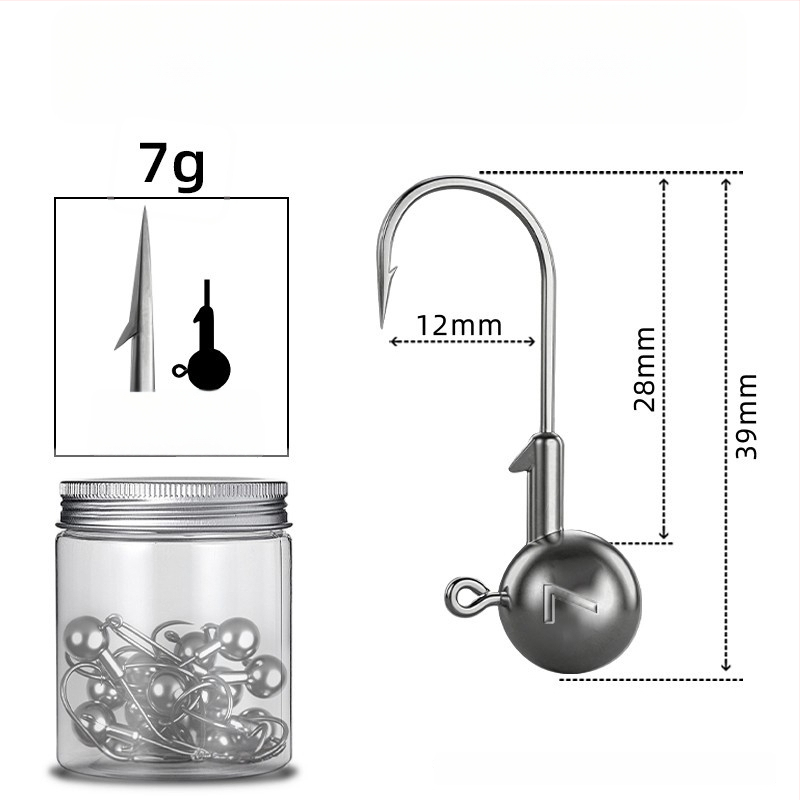 Seelucker cârlig cu cap de plumb, cu dinți, ambalaj 10 000 de bucăți, pentru pescuit în rezervoare.