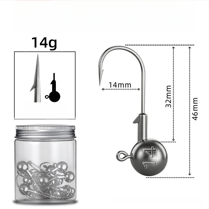 Seelucker cârlig cu cap de plumb, cu dinți, ambalaj 10 000 de bucăți, pentru pescuit în rezervoare.