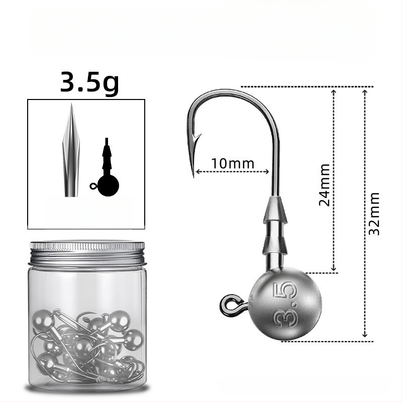 Seelucker cârlig cu cap de plumb, cu dinți, ambalaj 10 000 de bucăți, pentru pescuit în rezervoare.