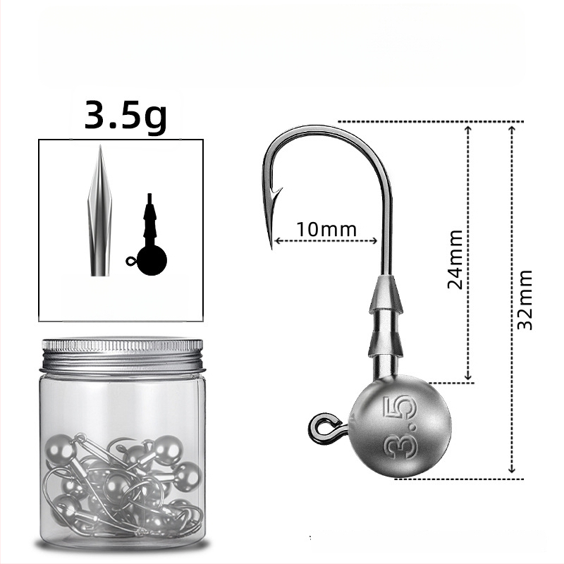 Seelucker cârlig cu cap de plumb, cu dinți, ambalaj 10 000 de bucăți, pentru pescuit în rezervoare.