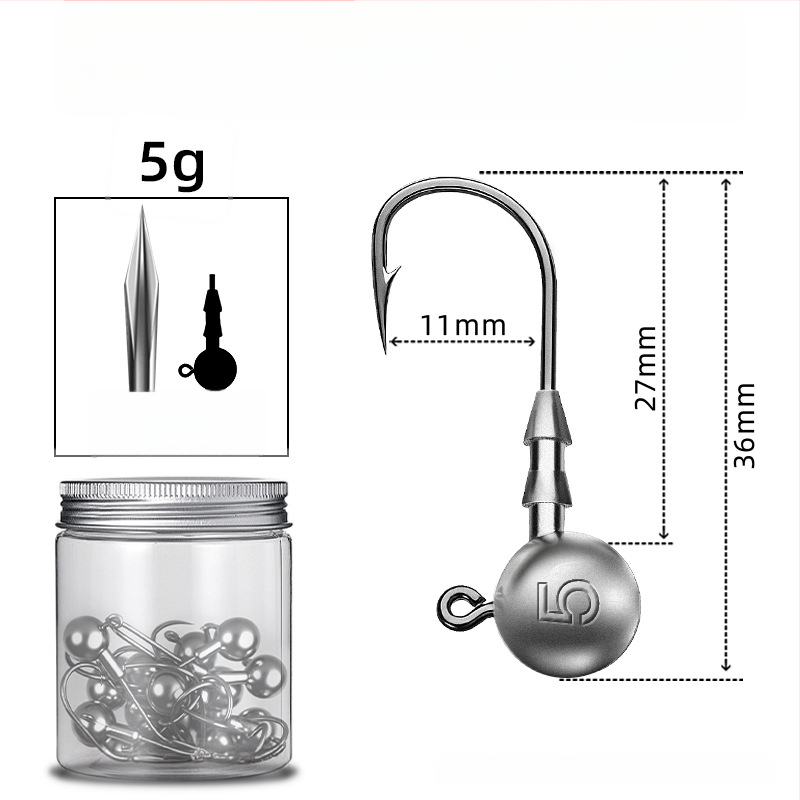 Seelucker cârlig cu cap de plumb, cu dinți, ambalaj 10 000 de bucăți, pentru pescuit în rezervoare.