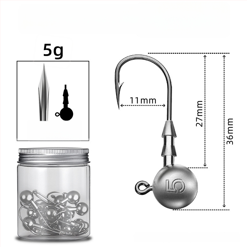 Seelucker cârlig cu cap de plumb, cu dinți, ambalaj 10 000 de bucăți, pentru pescuit în rezervoare.