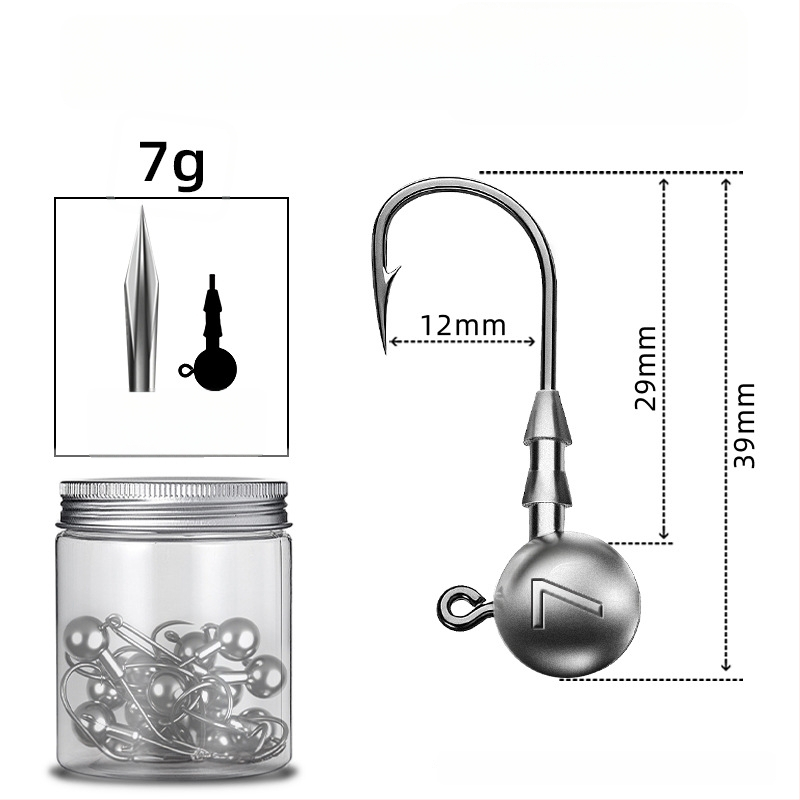 Seelucker cârlig cu cap de plumb, cu dinți, ambalaj 10 000 de bucăți, pentru pescuit în rezervoare.