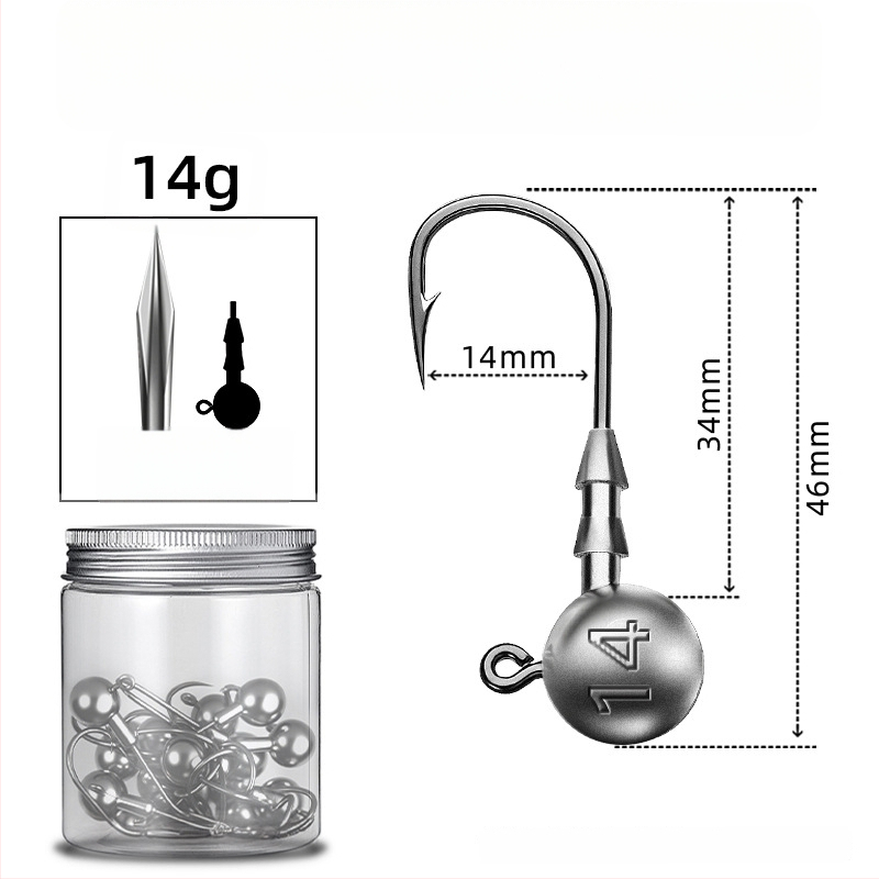 Seelucker cârlig cu cap de plumb, cu dinți, ambalaj 10 000 de bucăți, pentru pescuit în rezervoare.