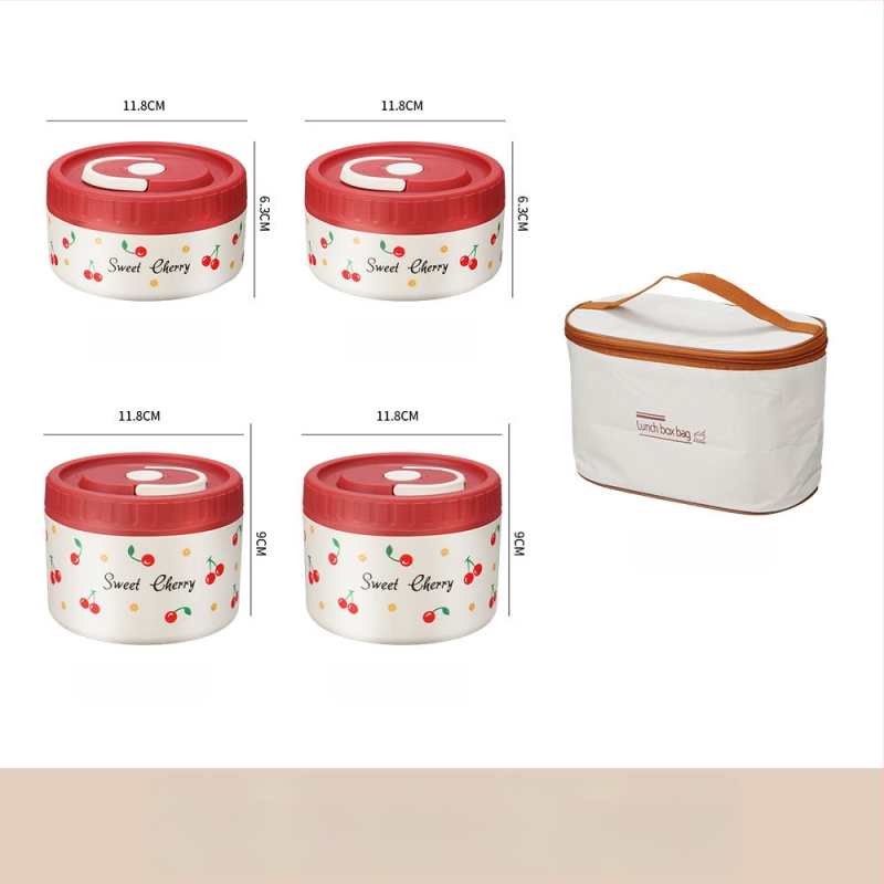 304 rozsdamentes acél ebédes doboz, termoszigetelt, szivárgásmentes, hordozható, többszintes kialakítás akár négy rétegig, mikrohullámú sütőbe tehető