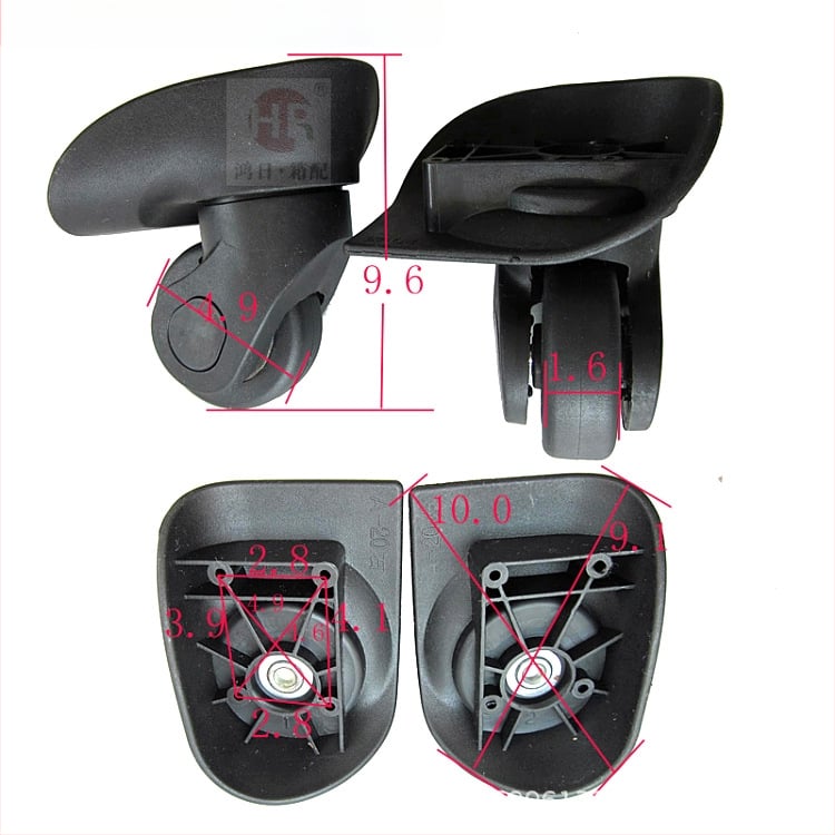 Аксесоари за колелата на багаж ABS материал, модел A20-A90, универсални колелни части, пускане през есента на 2023