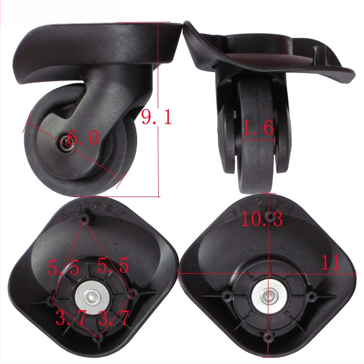 Аксесоари за колелата на багаж ABS материал, модел A20-A90, универсални колелни части, пускане през есента на 2023