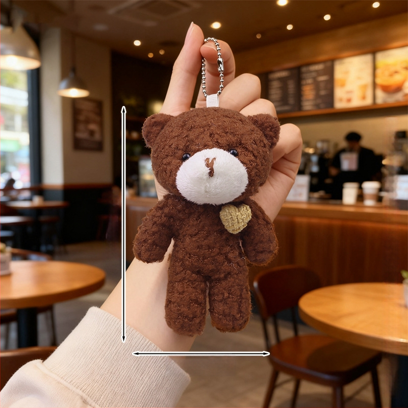 Λούτρινο αρκουδάκι με μπρελόκ – κρυσταλλικά απαλό γούνι, γέμισμα PP βαμβάκι, εξατομίκευση δειγμάτων, κατάλληλο από 14 ετών