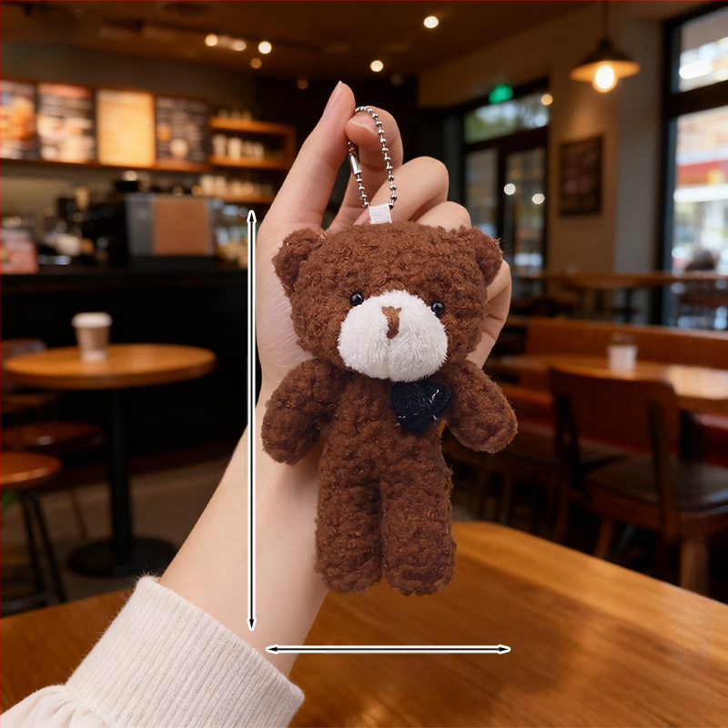 Λούτρινο αρκουδάκι με μπρελόκ – κρυσταλλικά απαλό γούνι, γέμισμα PP βαμβάκι, εξατομίκευση δειγμάτων, κατάλληλο από 14 ετών