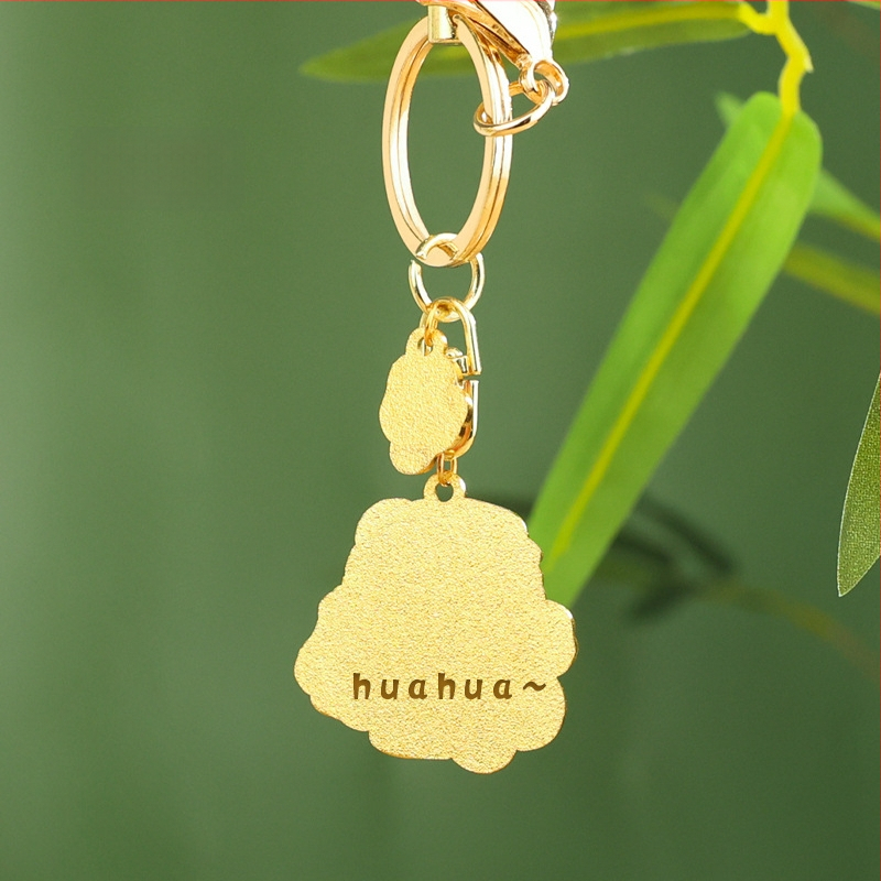 Panda kulcstartó, fém, aranyos stílus (Személyes ajándék; Születésnap, Diplomázás)