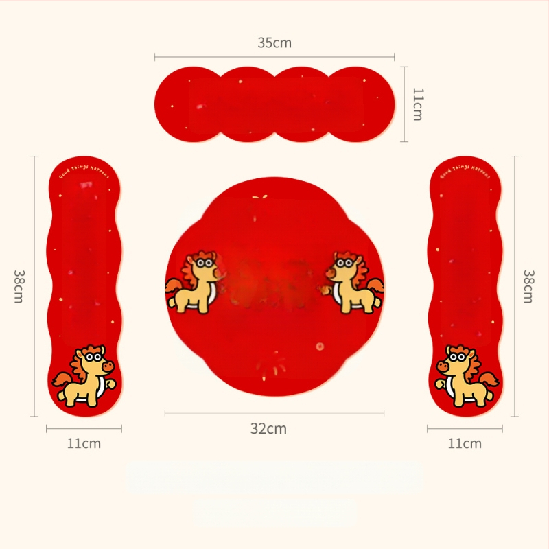 Spring Couplet PVC Ajtó Matrica, Áldásokkal, Nyomtatás, XiGe, Modell JDT-DL