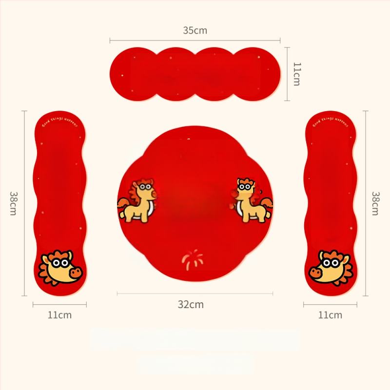 Spring Couplet PVC Ajtó Matrica, Áldásokkal, Nyomtatás, XiGe, Modell JDT-DL