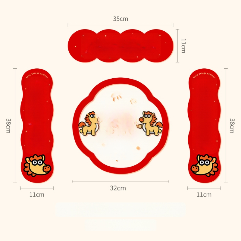 Spring Couplet PVC Ajtó Matrica, Áldásokkal, Nyomtatás, XiGe, Modell JDT-DL