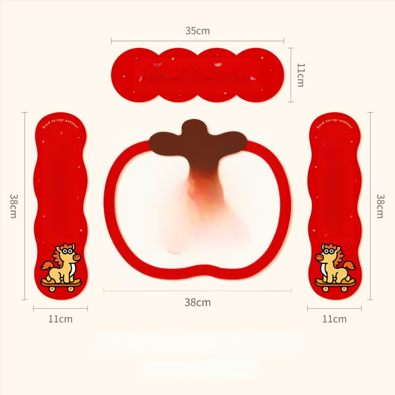 Spring Couplet PVC Ajtó Matrica, Áldásokkal, Nyomtatás, XiGe, Modell JDT-DL