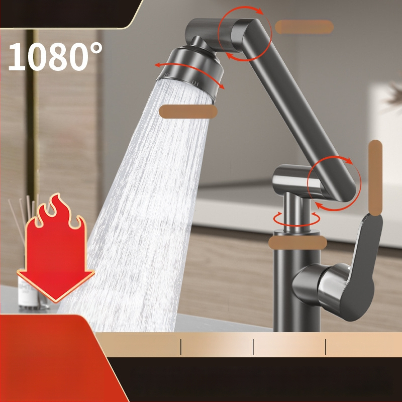 Nerezová oceľová miešacia batéria pre umývadlo s reguláciou teploty (1-100°C), horúca/studená voda, montáž na doske, model ZC1099, meďový jadrový ventil, 20 mm vstup/výstup