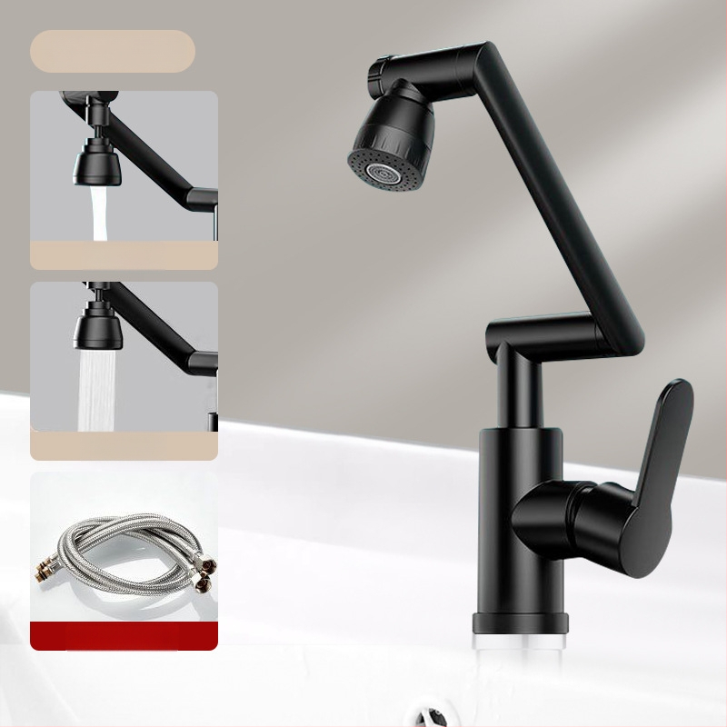 Nerezová oceľová miešacia batéria pre umývadlo s reguláciou teploty (1-100°C), horúca/studená voda, montáž na doske, model ZC1099, meďový jadrový ventil, 20 mm vstup/výstup