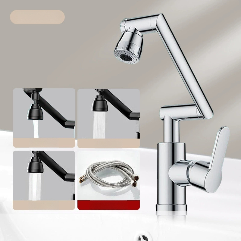 Nerezová oceľová miešacia batéria pre umývadlo s reguláciou teploty (1-100°C), horúca/studená voda, montáž na doske, model ZC1099, meďový jadrový ventil, 20 mm vstup/výstup