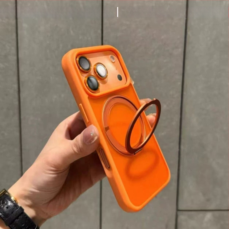 iPhone-hoz készült 360°-os forgó állvánnyal ellátott tok, átlátszó szilikon, CNC-kivitel, ütésálló, mágneses rögzítéssel, kompatibilis az iPhone 12/13/14 sorozattal