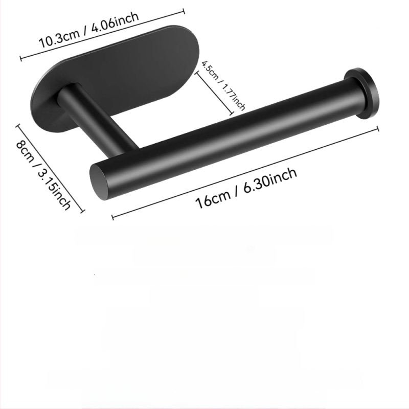 Raft de baie montat pe perete cu suport pentru hârtie igienică și telefon; oțel inoxidabil 304, finisaj polizat, formă dreptunghiulară.