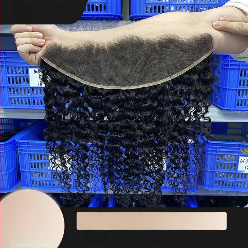 Perucă din păr real cu closure din dantelă Swiss transparent, țesută manual, volum, poate fi vopsită și periată, origine Shandong