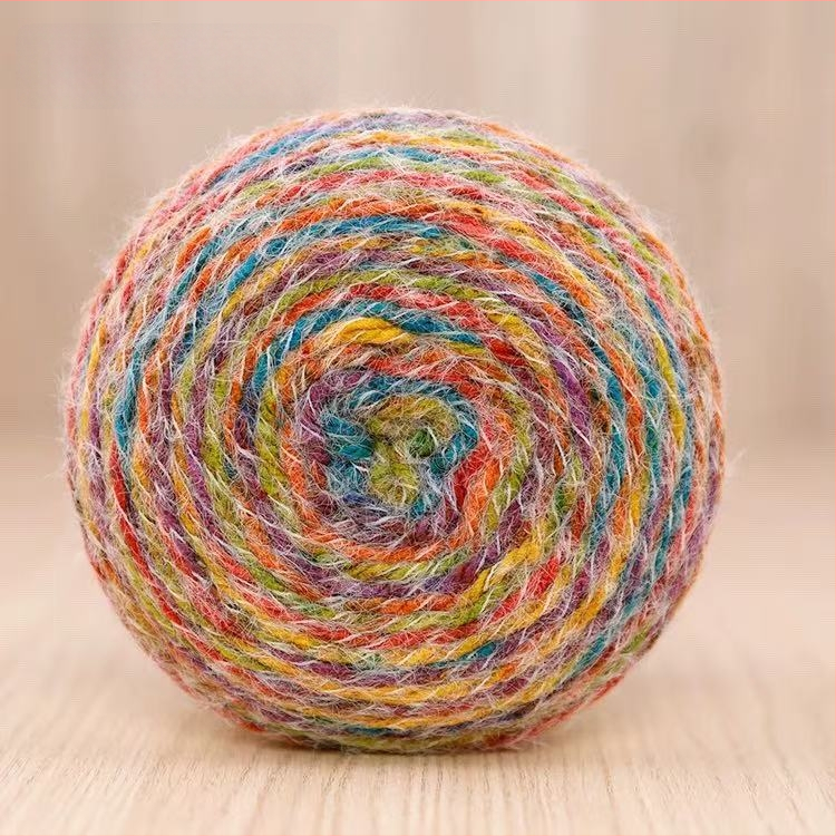 Прежда Magic Ball с пера — градиентна дълга нишка за DIY ръчно плетене, 7s Worsted, единична нишка, групова нишка