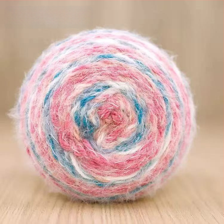 Прежда Magic Ball с пера — градиентна дълга нишка за DIY ръчно плетене, 7s Worsted, единична нишка, групова нишка