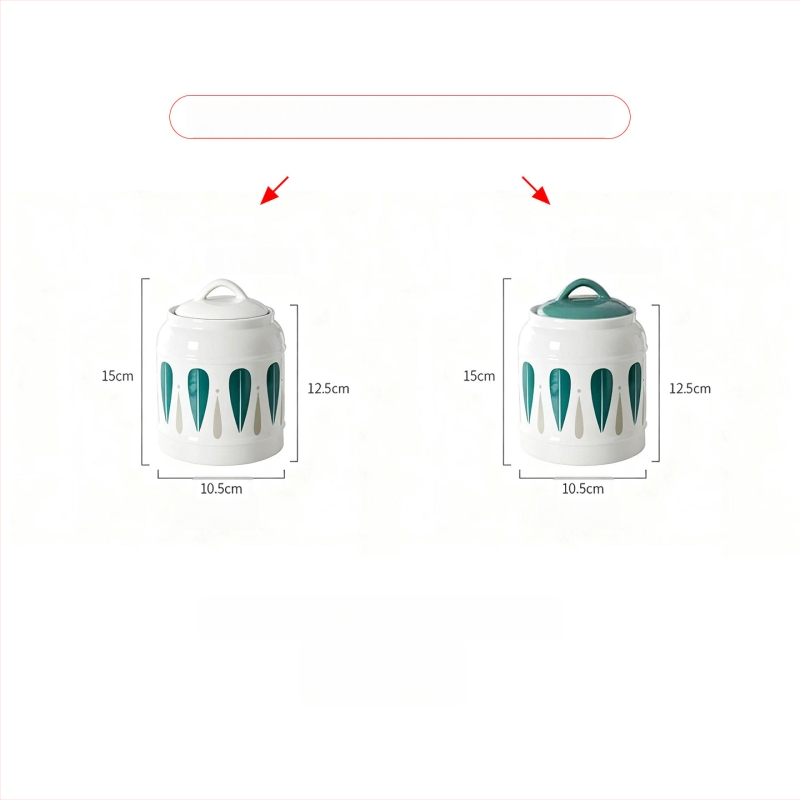 Κεραμικό δοχείο αποθήκευσης τροφών για γάτες και σκύλους | Αεροστεγές καπάκι | Πολυχρηστικό για αποξηραμένα φρούτα, καραμέλες και τσάι
