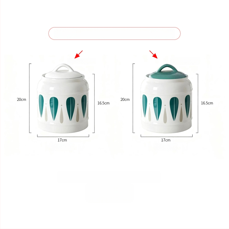 Κεραμικό δοχείο αποθήκευσης τροφών για γάτες και σκύλους | Αεροστεγές καπάκι | Πολυχρηστικό για αποξηραμένα φρούτα, καραμέλες και τσάι