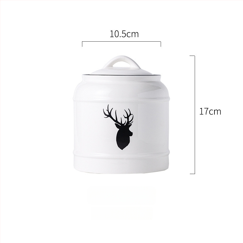 Κεραμικό δοχείο αποθήκευσης τροφών για γάτες και σκύλους | Αεροστεγές καπάκι | Πολυχρηστικό για αποξηραμένα φρούτα, καραμέλες και τσάι